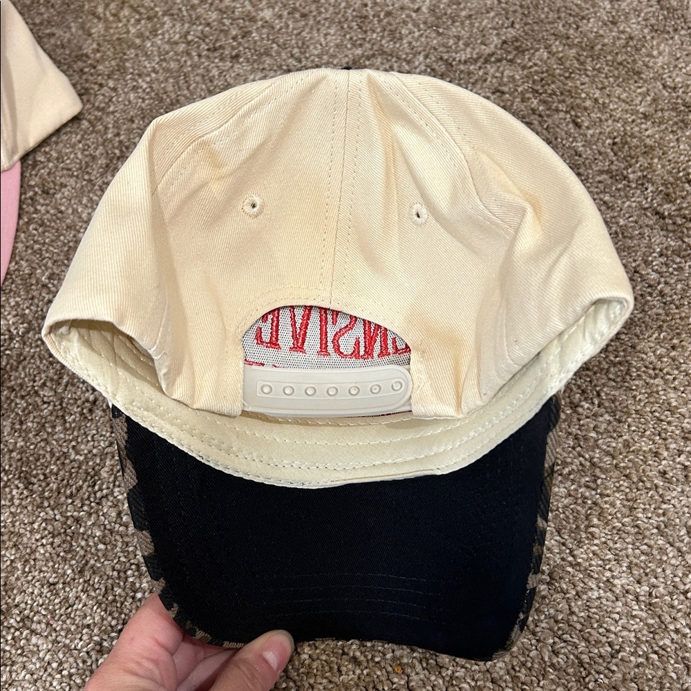 Expensive and Difficult Cream and Leopard or White and Pink Print Hat - Picture 9 of 9